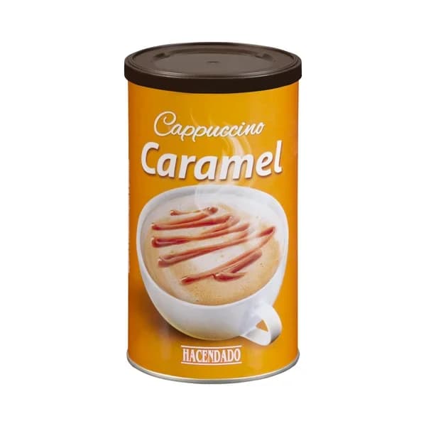 Café soluble cappuccino caramelo Hacendado - 0.25 kg - Imagen del producto en Findit