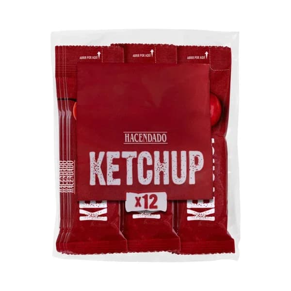 Ketchup en sobres individuales Hacendado - 0.24 kg - Imagen del producto en Findit