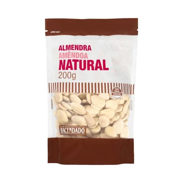 Almendra natural Hacendado sin piel - 0.2 kg - Imagen del producto en Findit