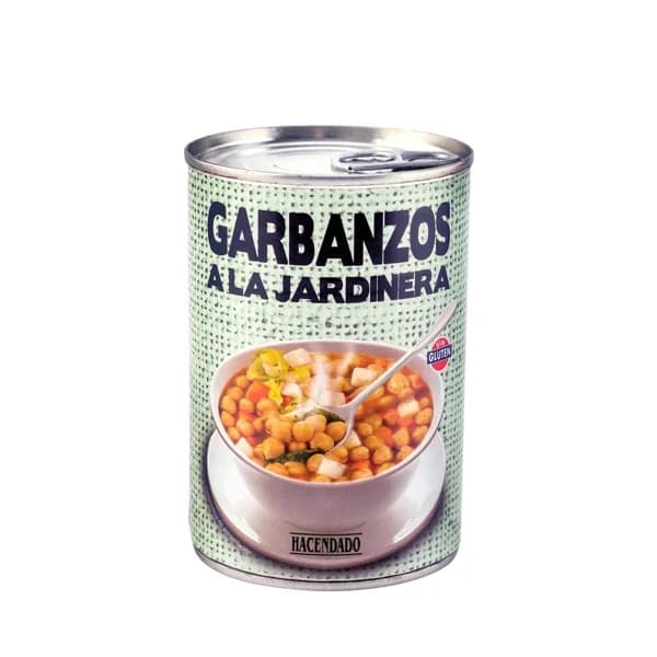 Garbanzos a la jardinera Hacendado - 0.42 kg - Imagen del producto en Findit