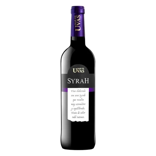 Vino tinto Syrah Mar de Uvas - 0.75 l - Imagen del producto en Findit