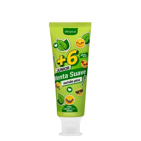 Dentífrico infantil +6 años Deliplus menta suave - 0.08 l - Imagen del producto en Findit