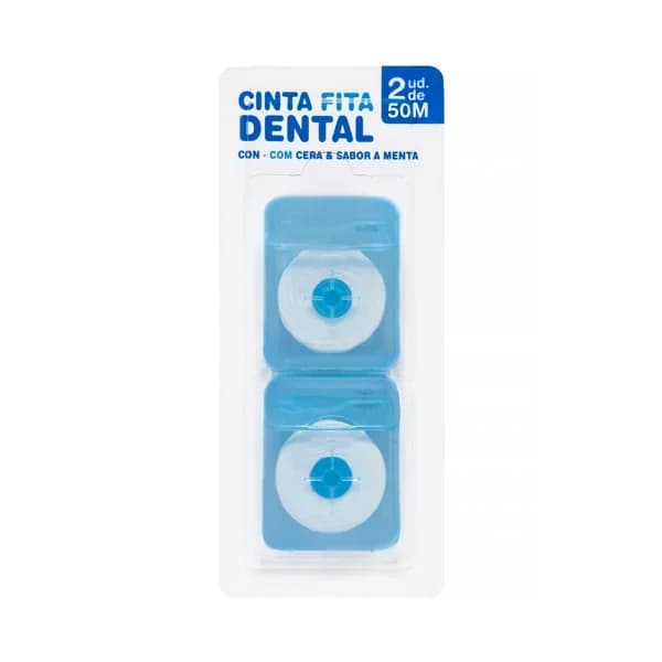 Cinta dental con cera y sabor menta - 2 ud - Imagen del producto en Findit