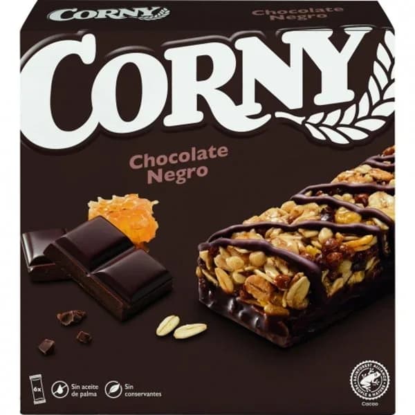 Barrita de chocolate negro CORNY, 6 uds, caja 138 g - 0.14 kg - Imagen del producto en Findit