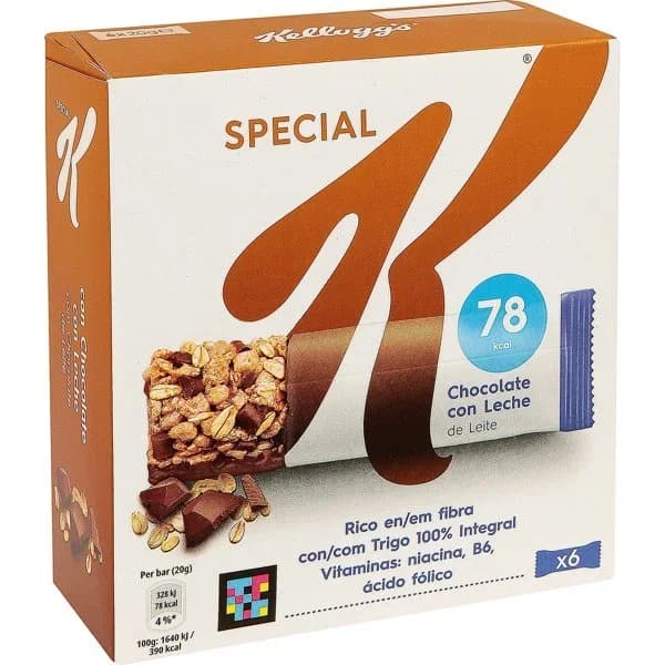 Barritas Special K Chocolate con Leche 6U - 0.12 kg - Imagen del producto en Findit