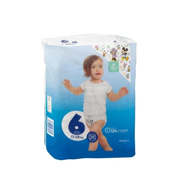 Pañales bebé talla 6 de 17-28 kg Deliplus - 21.95 ud - Imagen del producto en Findit