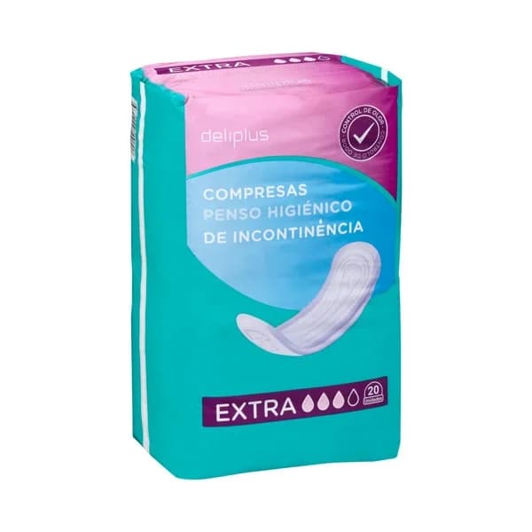 Compresa sin alas de incontinencia Deliplus Extra - 19.94 ud - Imagen del producto en Findit