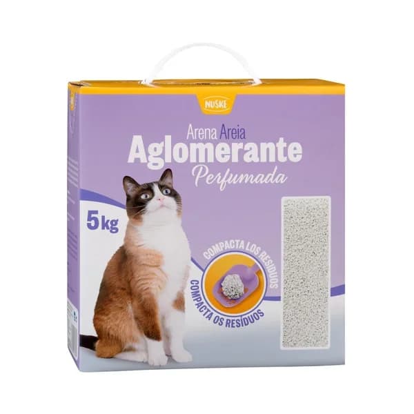 Arena para gato aglomerante Nuske perfumada - 5 kg - Imagen del producto en Findit
