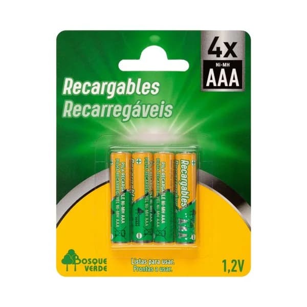Pila recargable AAA Bosque Verde - 1 ud - Imagen del producto en Findit