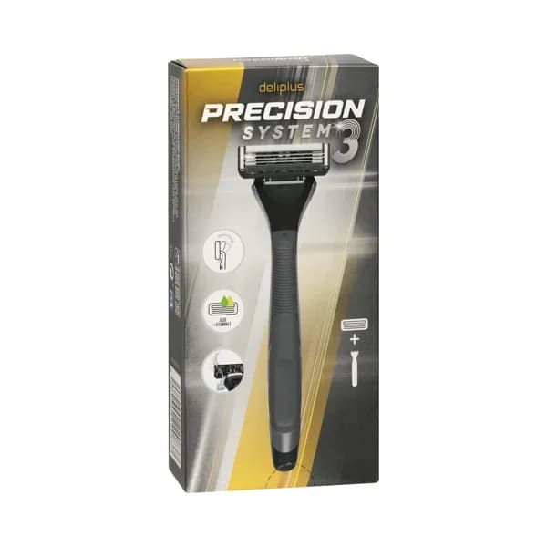 Maquinilla de afeitar recargable Deliplus Precision System 3 hojas - 1 ud - Imagen del producto en Findit