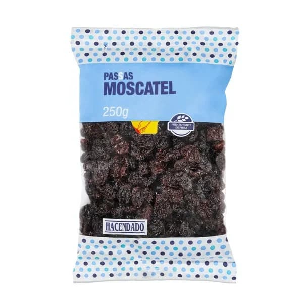 Pasas moscatel sin semillas Hacendado - 0.25 kg - Imagen del producto en Findit