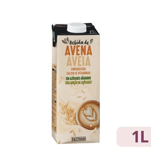 Bebida de avena sin azúcares añadidos Hacendado - 1 l - Imagen del producto en Findit