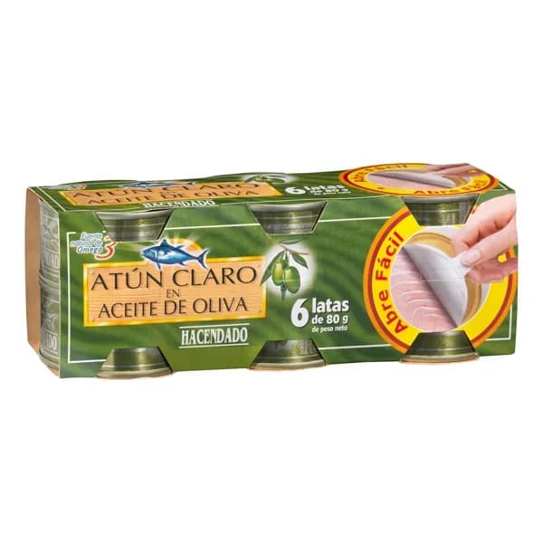 Atún claro en aceite de oliva Hacendado - 0.36 kg - Imagen del producto en Findit