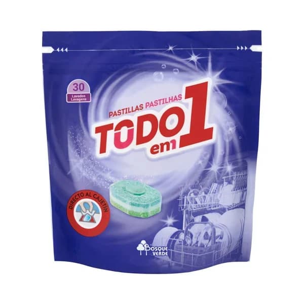 Lavavajillas Todo en 1 Bosque Verde en pastillas - 29.8 ud - Imagen del producto en Findit