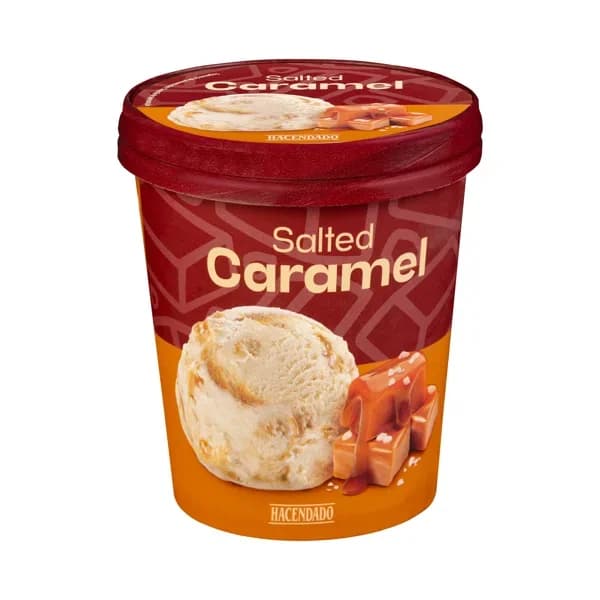 Helado caramelo con salsa de caramelo salado y trozos de caramelo Hacendado - 0.5 l - Imagen del producto en Findit