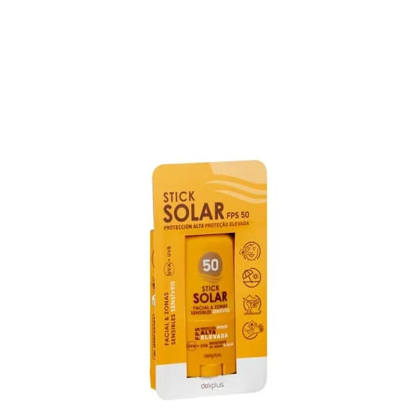 Stick protector solar facial & zonas sensibles Deliplus FPS 50 - 0.02 kg - Imagen del producto en Findit