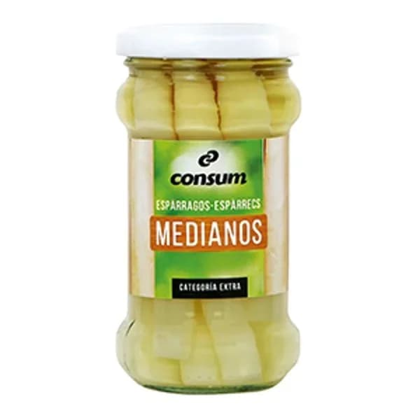 Espárragos Medianos Calidad Extra. Frasco - 0.11 kg - Imagen del producto en Findit