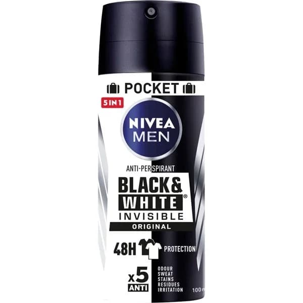 Desodorante para hombre invisible B&W orig. NIVEA, spray 100 ml - 0.1 l - Imagen del producto en Findit