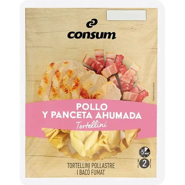 Tortellini Pollo Bacon - 0.25 kg - Imagen del producto en Findit