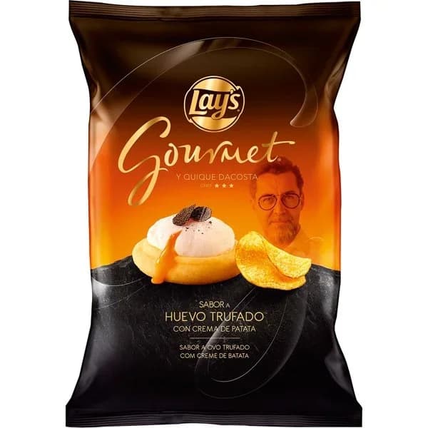 Patatas fritas sabor huevo trufado con crema de patatas Gourmet Lay's 150 g. - 1 ud - Imagen del producto en Findit