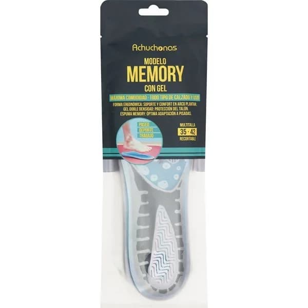 Plantillas Memory con Gel Talla 35-42 - 1 ud - Imagen del producto en Findit