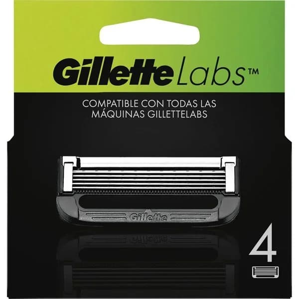 Recambios maquinilla de afeitar Gillette Labs 5 hojas - 4 ud - Imagen del producto en Findit