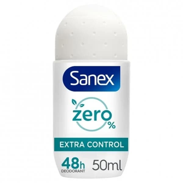 Desodorante roll-on extra control protección 48h Zero% Sanex 50 ml. - 0.05 l - Imagen del producto en Findit