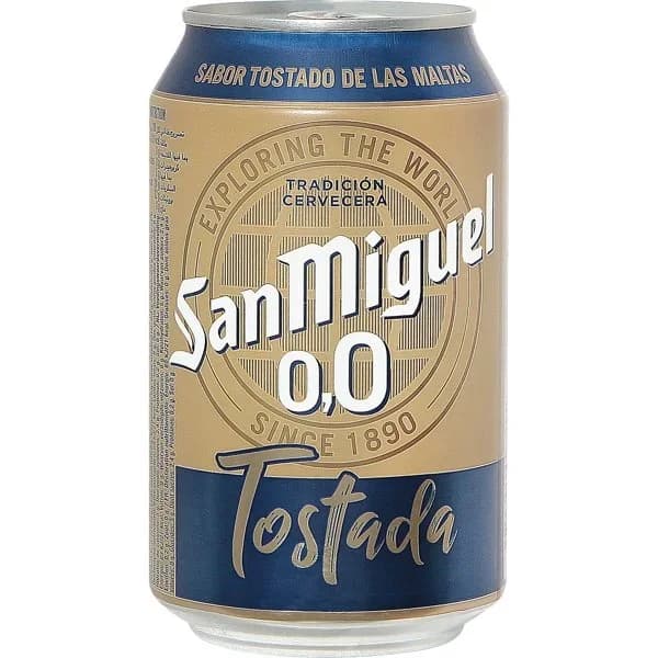 Cerveza tostada 0,0 SAN MIGUEL, lata 33 cl - 0.33 l - Imagen del producto en Findit