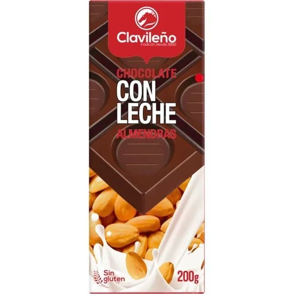 Chocolate con Leche y Almendras Tableta 200G - 0.17 kg - Imagen del producto en Findit