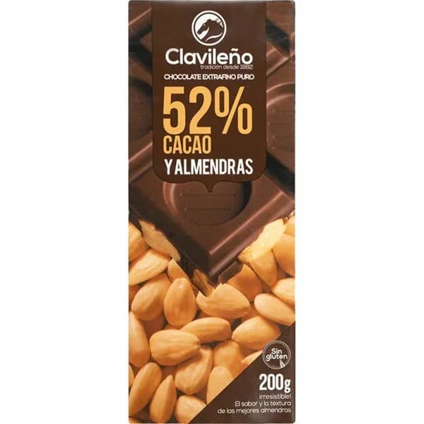 Chocolate Puro con Almendras Tableta 200G - 0.2 kg - Imagen del producto en Findit