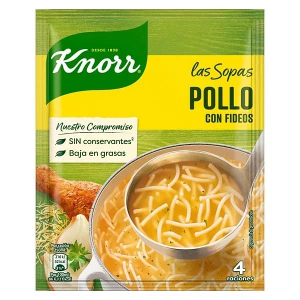 Sopa Deshidratada Pollo con Fideos 63G - 0.06 kg - Imagen del producto en Findit