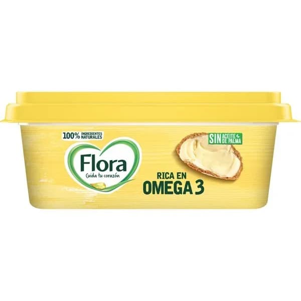 Margarina vegetal sin aceite de palma FLORA, tarrina 225 g - 0.23 kg - Imagen del producto en Findit