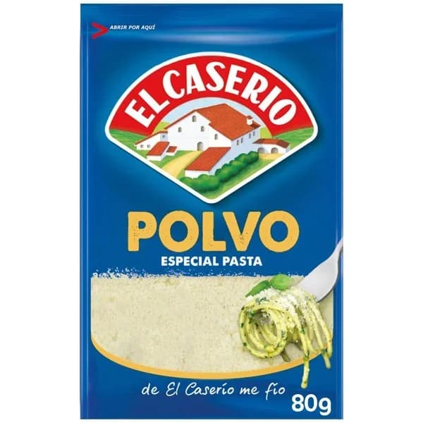 Queso rallado en polvo El caserío bolsa 80 g - 0.08 kg - Imagen del producto en Findit