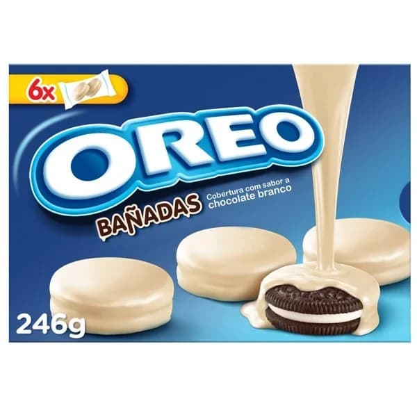 Galletas de chocolate rellenas de crema bañadas en chocolate blanco Oreo 246 g. - 0.25 kg - Imagen del producto en Findit
