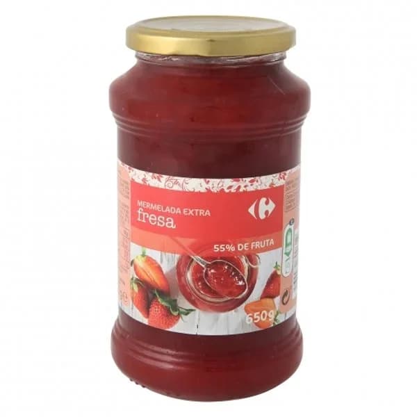 Mermelada de fresa catgoría extra Carrefour 650 g. - 0.65 kg - Imagen del producto en Findit