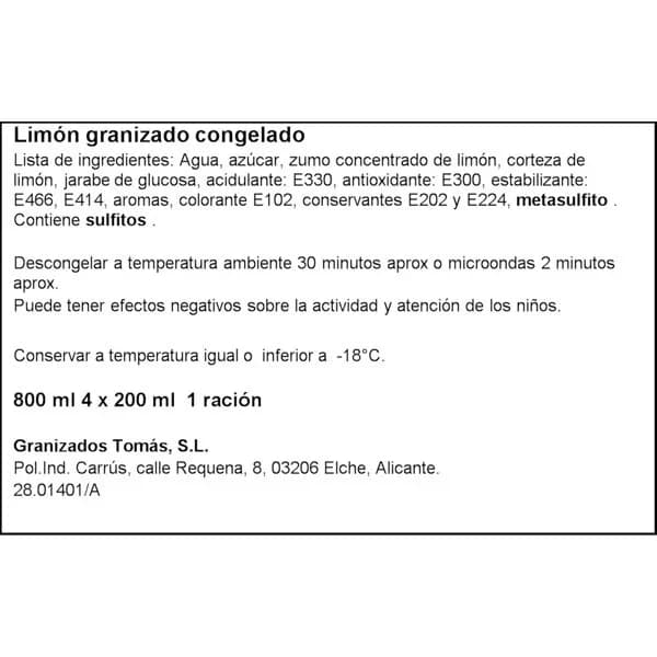 Granizado de Limón 4 x 200ML - 0.8 ud - Imagen del producto en Findit