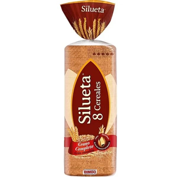 Pan molde integral con 8 cereales y semillas Bimbo Silueta 600 g. - 0.65 kg - Imagen del producto en Findit
