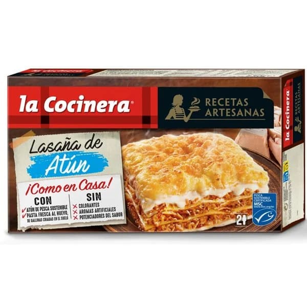 Lasaña de atún MSC LA COCINERA, caja 500 g - 0.5 kg - Imagen del producto en Findit