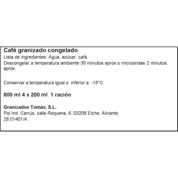 Granizado de Café 4 x 200ML - 0.8 ud - Imagen del producto en Findit
