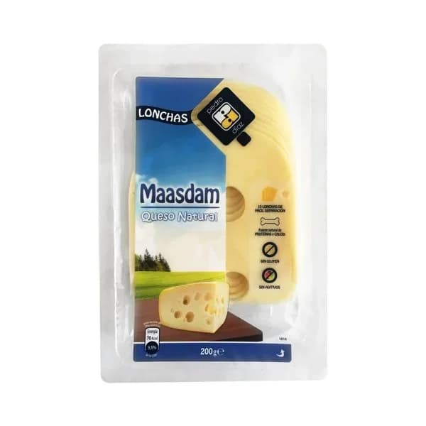 Queso Maasdam Loncha 200G - 0.2 kg - Imagen del producto en Findit
