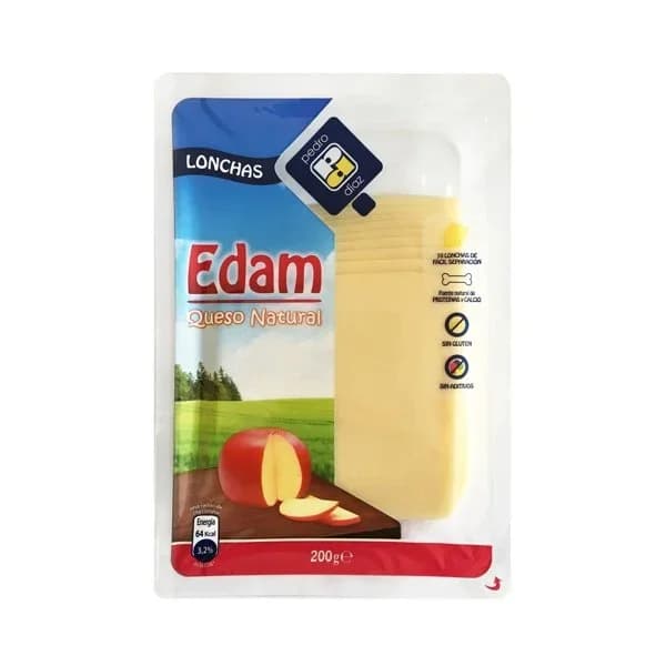 Queso Edam Loncha 200G - 0.2 kg - Imagen del producto en Findit