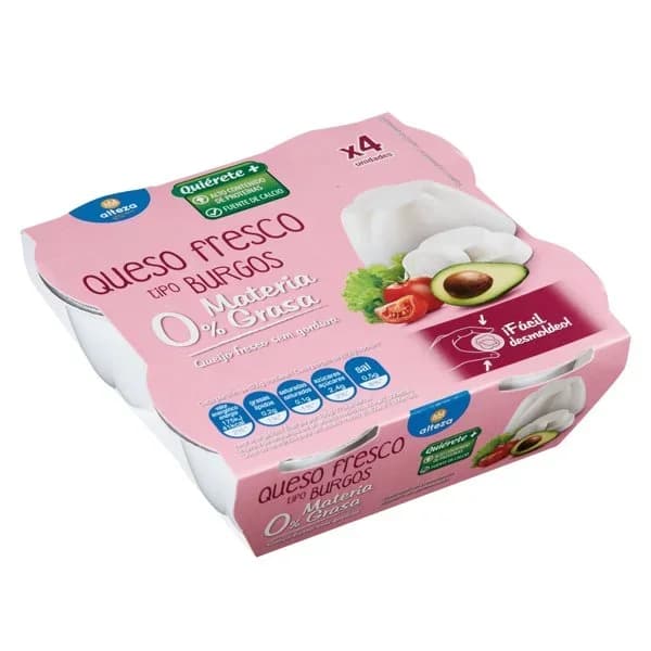 Queso Fresco Desnatado 4 x 62,5G - 0.25 kg - Imagen del producto en Findit