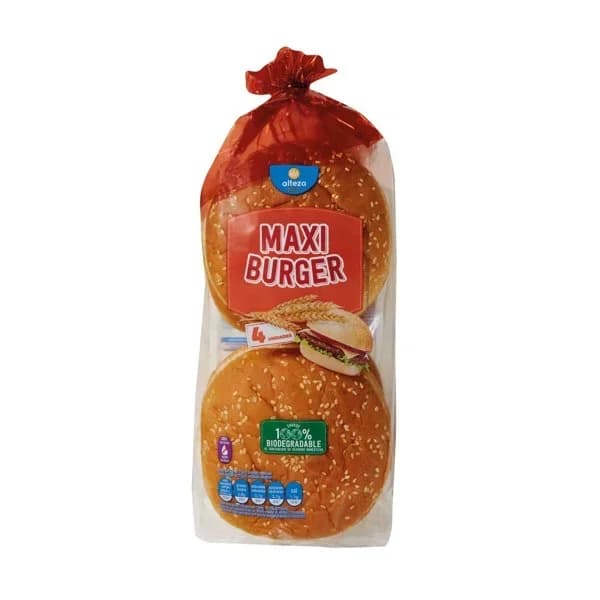 Pan Burger Maxi 4UD - 0.3 kg - Imagen del producto en Findit