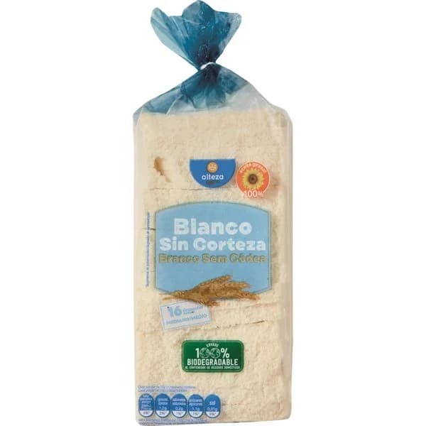 Pan de Molde Sin Corteza Sin Azúcares Añadidos - 0.45 kg - Imagen del producto en Findit