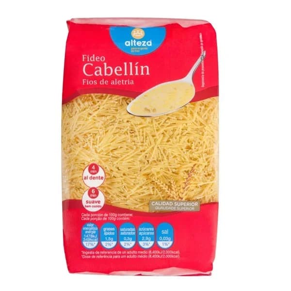 Pasta Fideo Cabellín 500G - 0.5 kg - Imagen del producto en Findit
