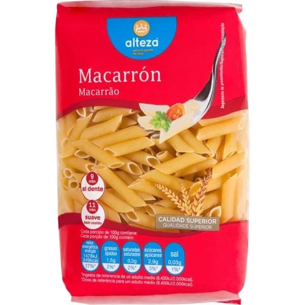 Pasta Macarrón 500G - 0.5 kg - Imagen del producto en Findit