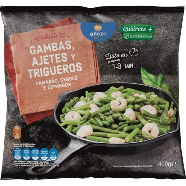 Revuelto Gambas, Ajetes y Trigueros Congelado - 0.4 kg - Imagen del producto en Findit