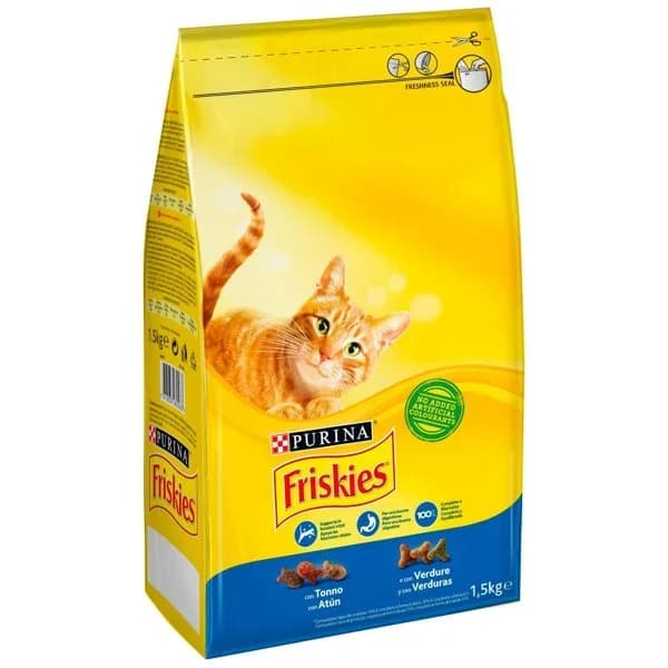 Alimento de salmón-trucha-atún gato adulto FRISKIES, saco 1,5 kg - 1.5 kg - Imagen del producto en Findit