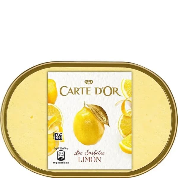 Helado sorbete de limón tarrina 1 l - 1 l - Imagen del producto en Findit