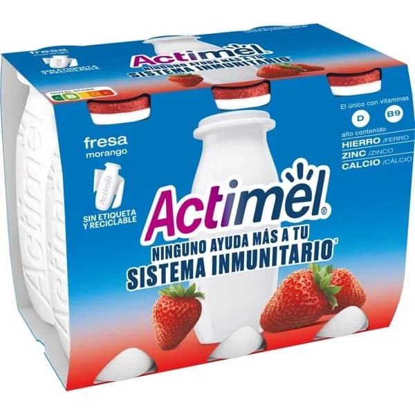 Yogur Líquido Actimel Fresa 6UD - 0.6 kg - Imagen del producto en Findit